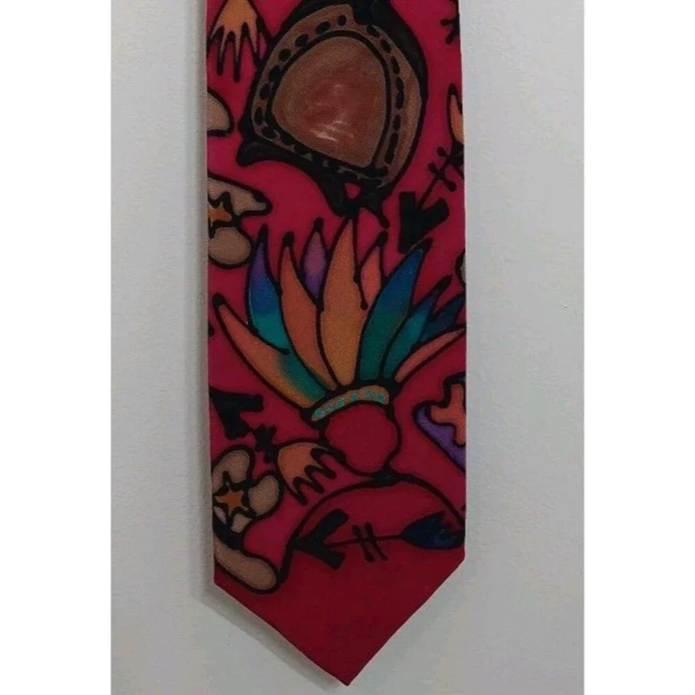 Robert Daskal Men's Tie Cowboys Sheriffs Indians Themed